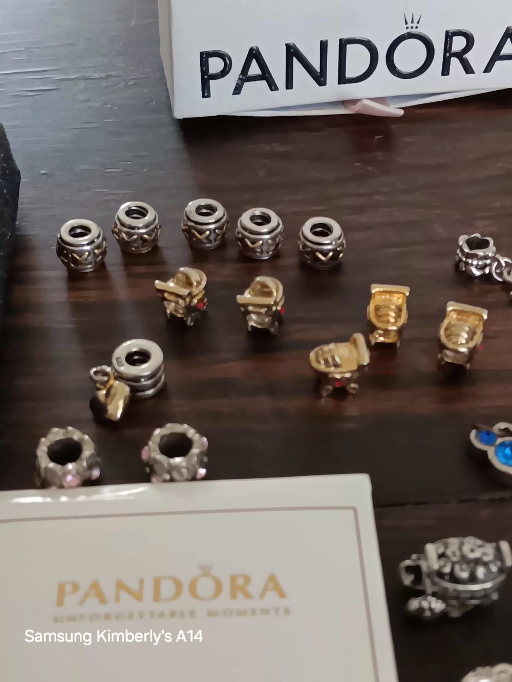RARE 1980's Pandora And Other Mixed 925 ABD GOLD Charms Set - Silver & Gold Tone